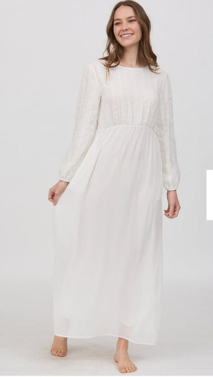 Jasmine White Temple Dress / Simple Wedding
