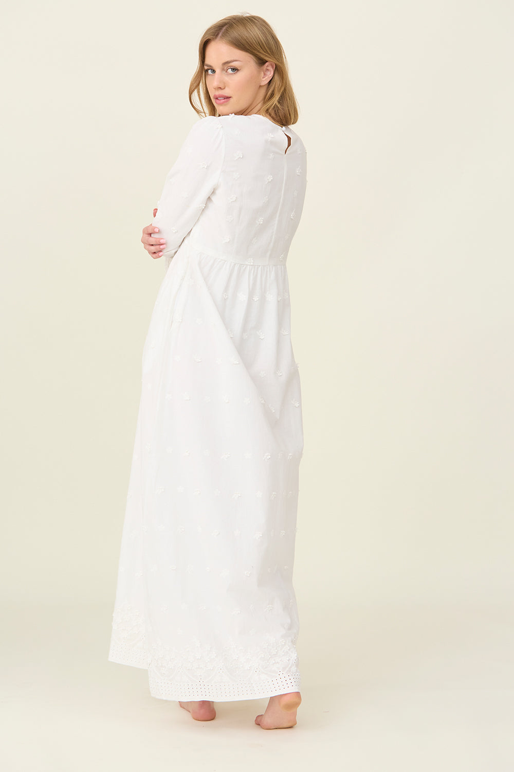 Florence White Temple Dress / Simple Wedding Dress